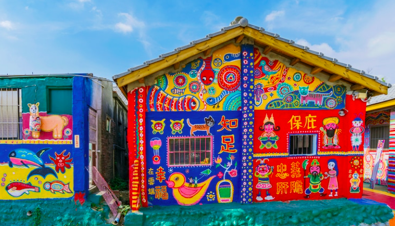Grandpa Saves His Village By Colourfully Painting The Buildings 3