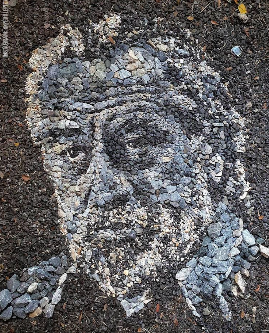 Artist Creates Incredible Artwork Made Out Of Pebbles All