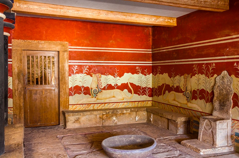 Throne Room In Europe Located In Ancient Palace On Crete Island 2
