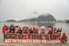 G20 Leaders Heads Displayed In Protest Against Climate Change 3