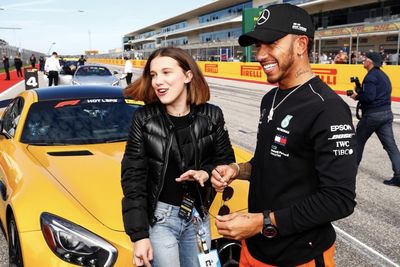 Millie Bobby Brown Hits the Track with Lewis Hamilton