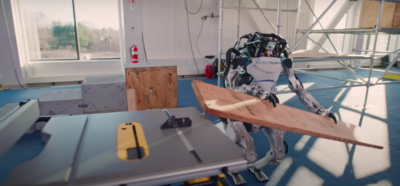 Boston Dynamics Atlas Robot Delivers Tools As Needed To Busy Worker