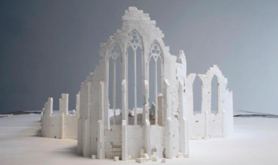 Artist Incredibly Creates Miniature Buildings With a Sheet Of Paper