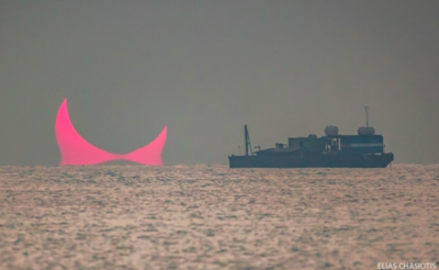 Amazing Solar Eclipse Looks Much More Mesmerising During Sunrise