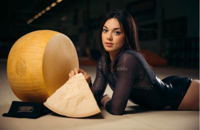 Italian Gymnast Goes Viral For Parmesan Sponsorship