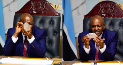 Botswana President Reacts To Second Largest Diamond Found In The World