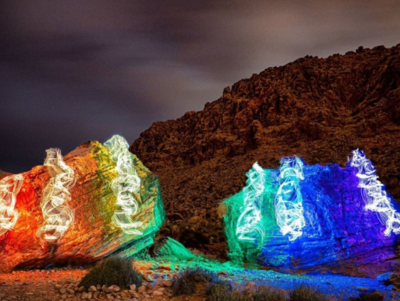 Long Exposure Photos Transforms Rock Climbing Paths Into Bursts Of Colour