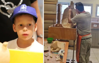 Little Boy Who Broke Ancient Vase Gets Invited To See It Get Restored