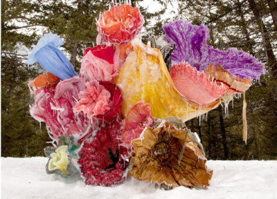 Artist Creates Flower Bouquets Out Of Frozen Vintage Dresses