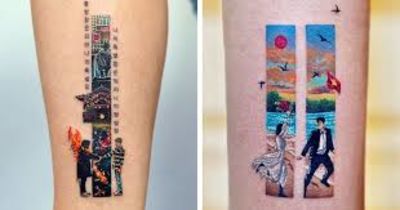 Memories Turned Into Stylish Art Through Vertical Window Tattoo