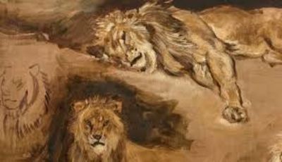 Resting Lions Painting Hanging In Family Home For Over 100 Years Turns Out To Be An Original Eugène Delacroix