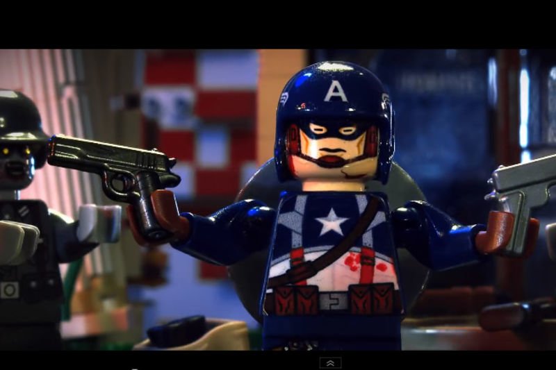 Video: Lego Captain America Kicking Nazi Zombie's Butts! 1