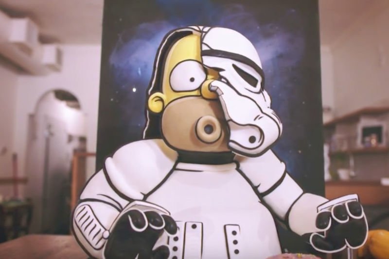 Video: Homer Simpson Joins The Galactic Empire Of Cake. Kylie Cooks Up The Most Delicious Art Piece This Side Of A Galaxy Far, Far Away' 1