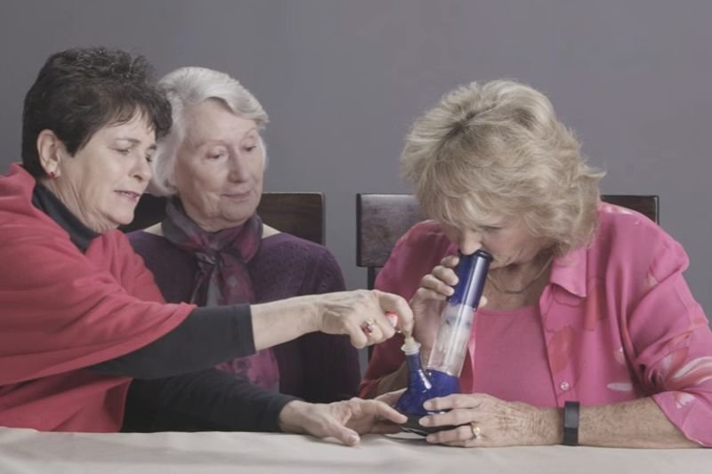 Video: Grandmas Smoking Weed For The First Time. 1