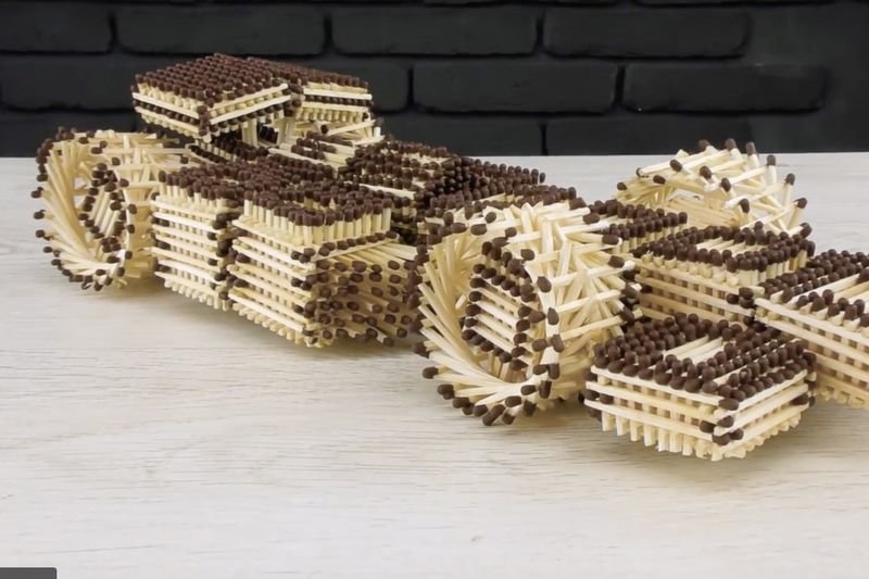 Video: Make Your Very Own Formula 1 Car From Matches... Without Glue!!! 1