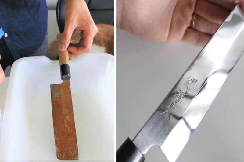 Video: Polishing A Rusty Old Knife! 1