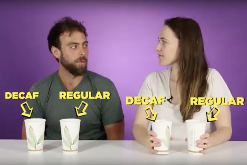 Video: Coffee Addicts Guess Caffeinated Vs Decaf! 1