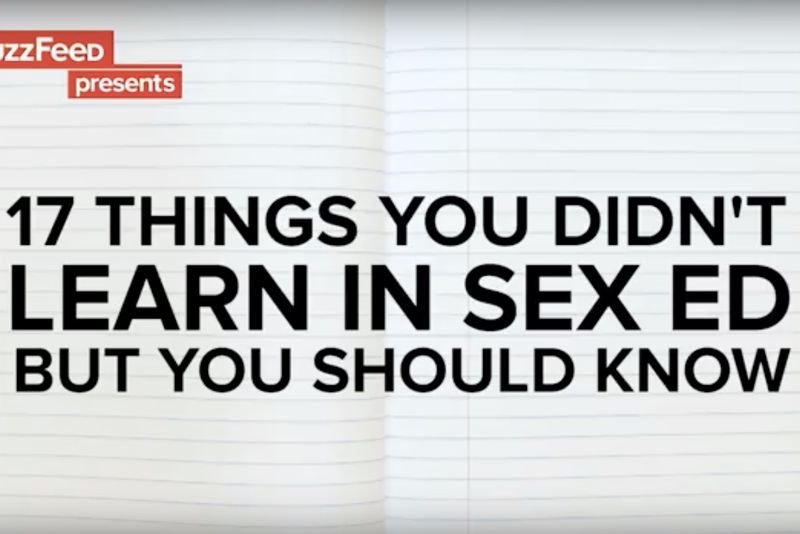 Video: 17 Things They Didn't Teach You In Sex Ed... 1