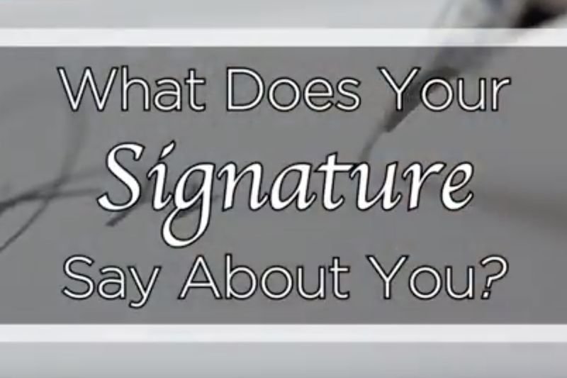 Video: What Your Signature And Handwriting Says About You! 1