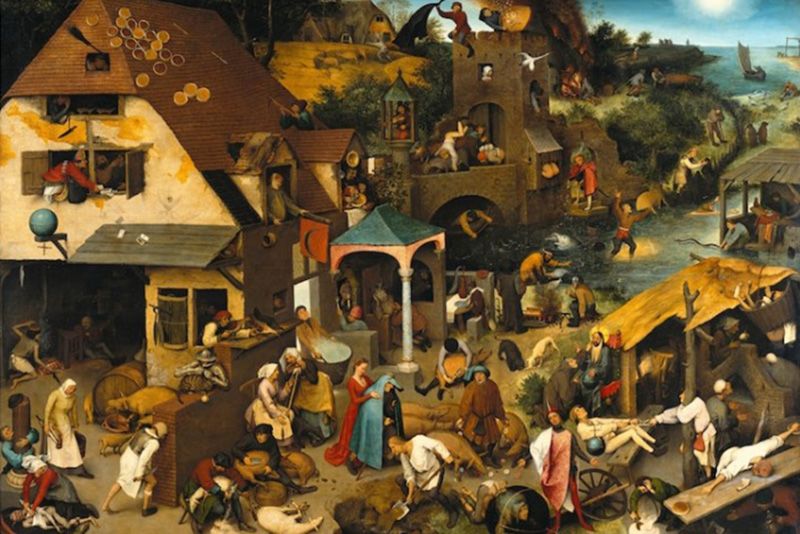 450-Year-Old Painting Made Out Of Hundreds Of Proverbs We Still Use Today 1
