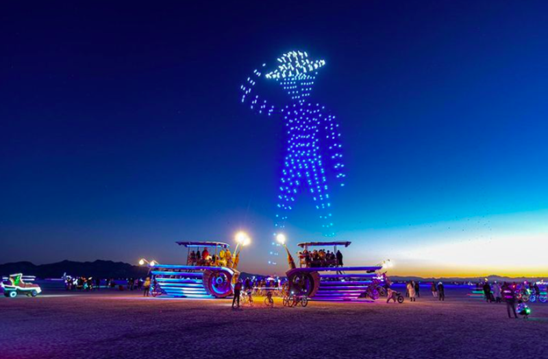 Thousand Drones Creates Magnificent Light Show At Black Rock City Burning Man 1