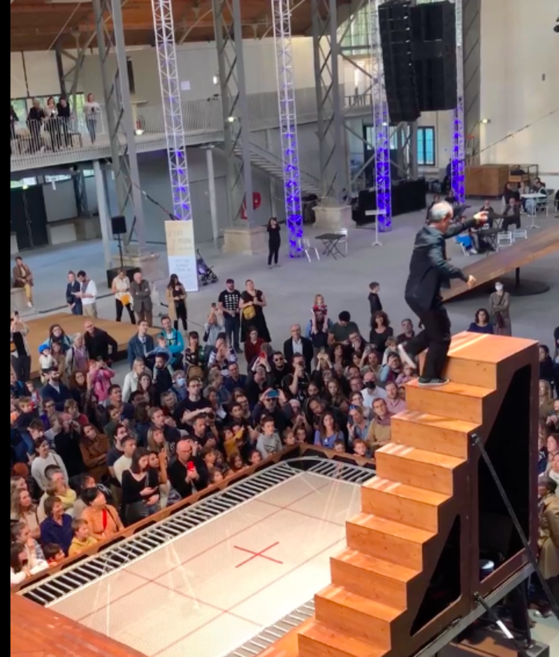 Acrobat Performs Incredible Routine With Staircase And Trampoline Resembling Life 1