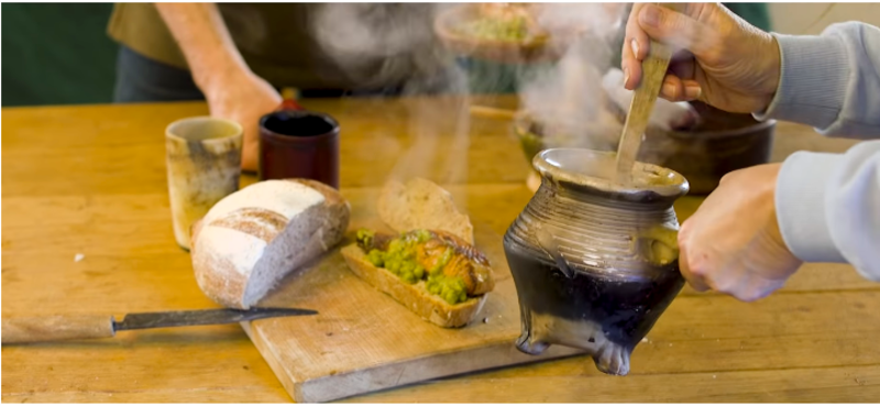 Preparing a Typical Peasant Meal From Medieval Times 1