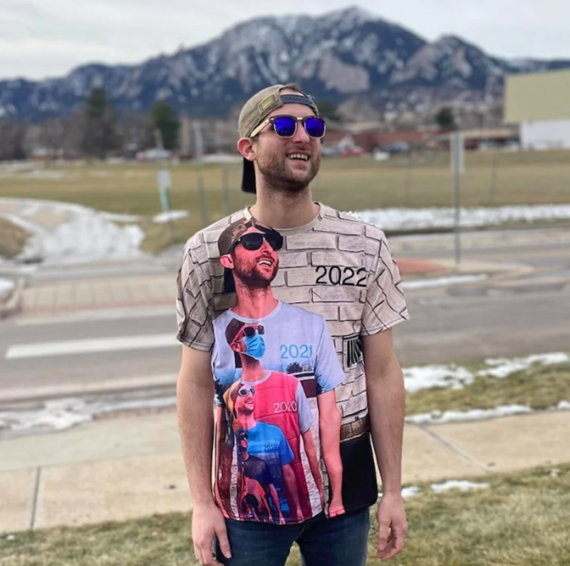 Redditor Shares Epic Photos Of Him Wearing a Shirt Of Him Every Year 1