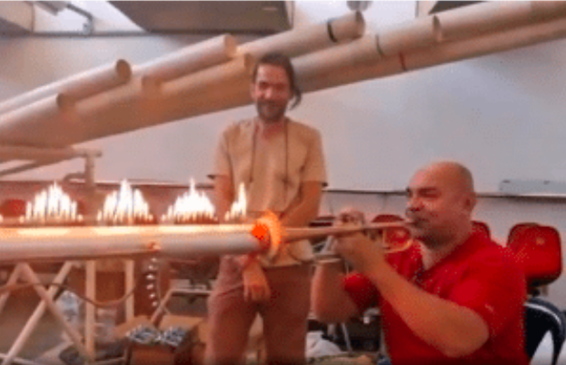 Trumpeter Play Fire In Classic Physics Experiments To Show Sound 1