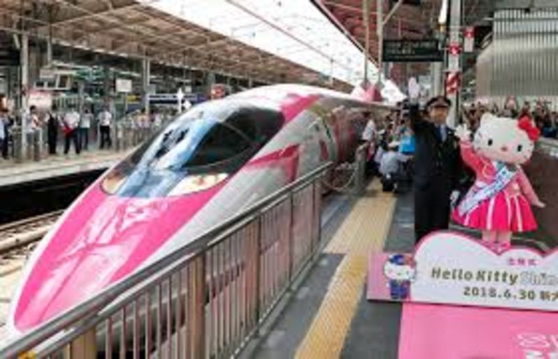 Japan Railroads Welcomed Famous Hello Kitty With a Dedicates Bullet Train 1