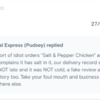 Chinese Takeaway’s Savage Responses To False Customers Goes Viral