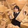 Japanese Artist Creates Impressive Sculptures Out Of Old Amazon Cardboard Boxes