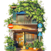 Artist Illustrates Japanese Storefronts With Whimsical Cozy Decorations