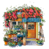 Artist Illustrates Japanese Storefronts With Whimsical Cozy Decorations