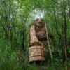 Artist Sculpts Seven Giant Trolls With Recycled Materials In Belgium Forest