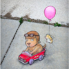 Michigan Artist Turns Sidewalk Defects Into Adorable Chalk Art Characters