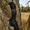 Sculpture Of Jesus Slowly Being Absorbed By Huge Tree In Abandoned Cemetery