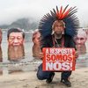 G20 Leaders Heads Displayed In Protest Against Climate Change